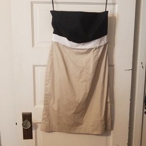 Strapless DKNYC Black & Tan Dress